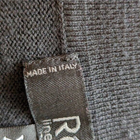 Raffi Golf Sweater Men XL Black Lightweight Cotton Blend Made In Italy - Picture 10 of 12